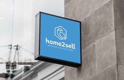 Logo en website voor immo-site Home2sell - Design & graphisme
