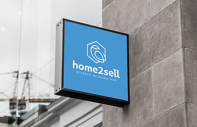 Logo en website voor immo-site Home2sell - Grafikdesign