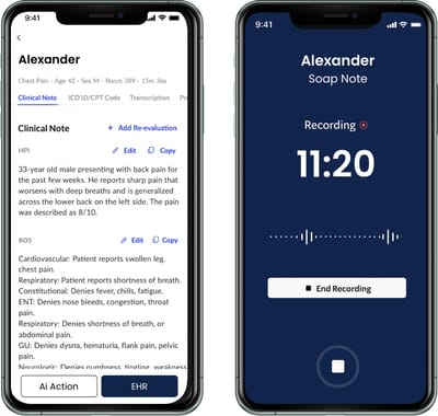 AI-Based Clinical Documentation & EMR Automation - Mobile App