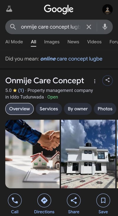 Google Maps Ranking for Property Management Company in Lugbe, Abuja - Référencement naturel