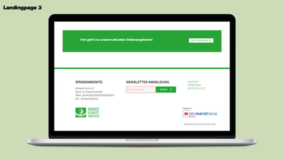 Kinderschutz München Recruiting Kampagne - Webseitengestaltung