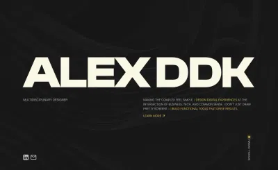 ALEXDDK personal portfolio website - Website Creatie