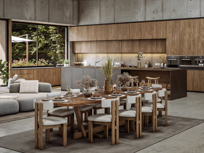 Interior Visualization of a Modern Villa - 3D