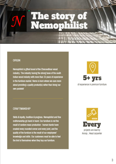 Nemophilist Furniture - E-commerce