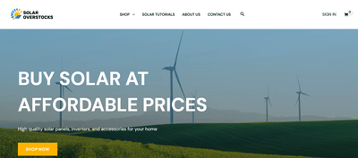 Solaroverstocks - Creación de Sitios Web