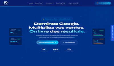Site web Prince DJETTA Consulting - Création de site internet