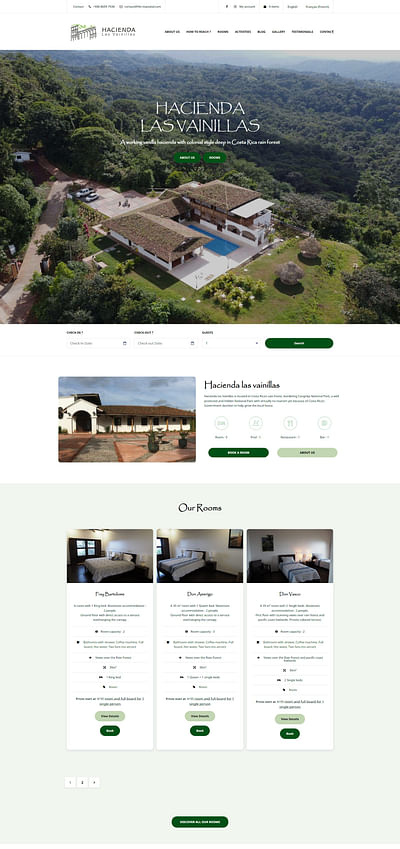Hacienda las vainillas : en pleine forêt tropicale - Publicité en ligne