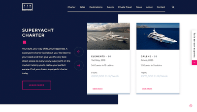 Website Design & Build for TJB Super Yachts - Website Creation