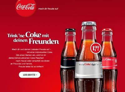 Coca Cola:  Share a Coke with (Magento) - E-Commerce