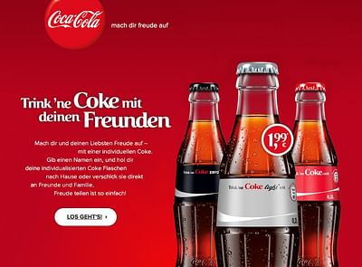 Coca Cola:  Share a Coke with (Magento) - Digitale Strategie