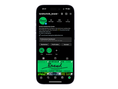 Social-Media-Aufbau und Content |Brand Landtechnik - Marketing