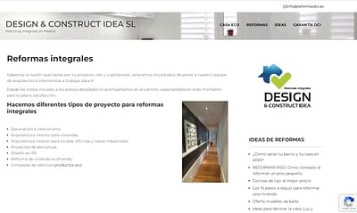 Web corporativa REFORMAS integrales en Madrid - Création de site internet