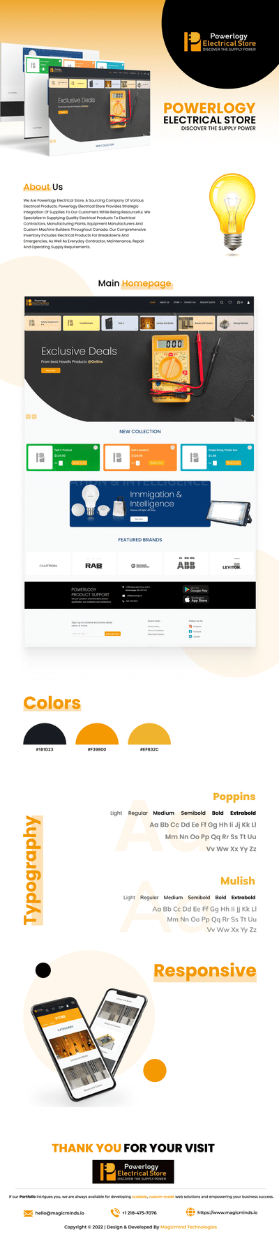 Powerlogy- Website for Electrical Store - E-commerce