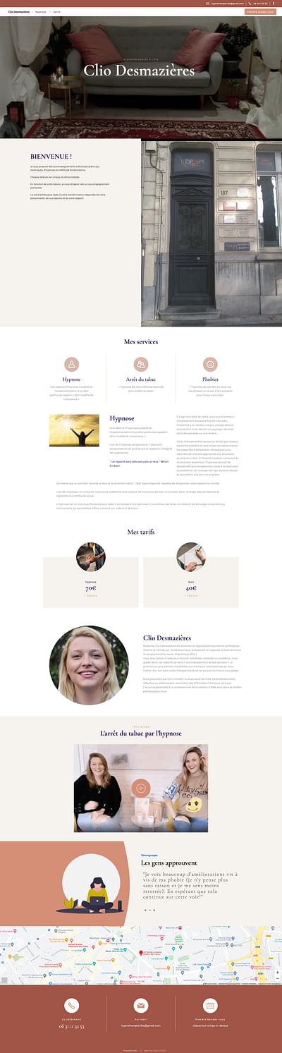 site vitrine pour une hypnothérapeute - Creación de Sitios Web