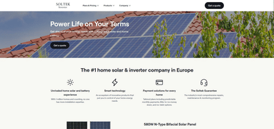 Soltek Inverter: A modern Solar Innovation Web app - Desarrollo de Software