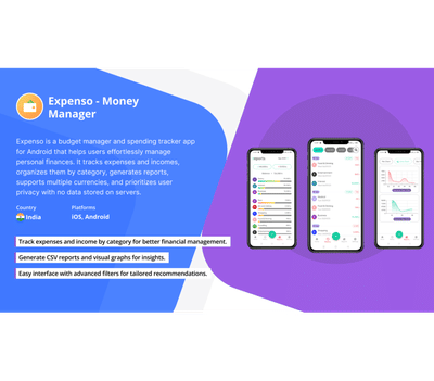Expenso - Money Manager App - App móvil
