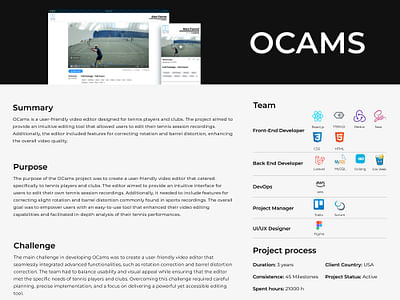 Ocams - Website Creation