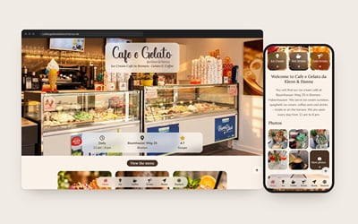 Cafe e Gelato: brand and bilingual website - Creación de Sitios Web
