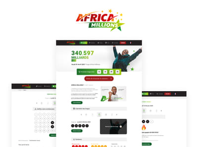 Africa Millions - Conception UX/UI Site Vitrine - Création de site internet