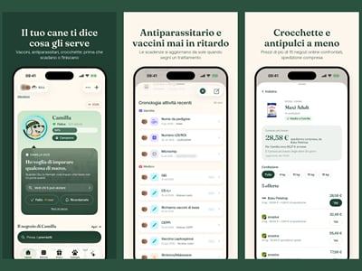 Canely: app e web app per la cura del cane in famiglia - Mobile App