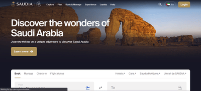 Saudia Airlines - Website Creation