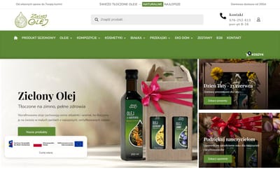 ZielonyOlej - organic oils online store - E-commerce