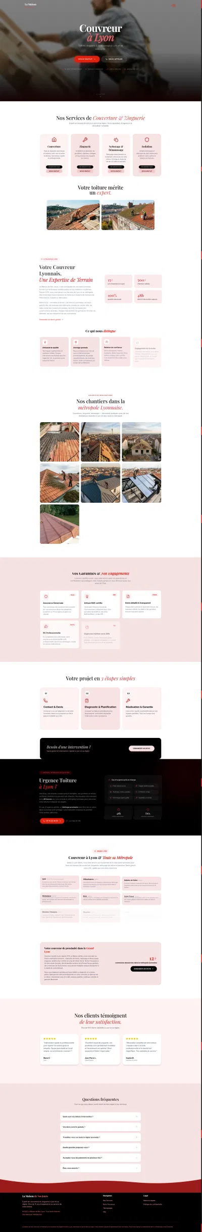 La Maison de nos jours - Couvreur - Création de site internet