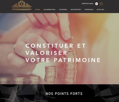 Site complet pour la gestion de patrimoine - Website Creation