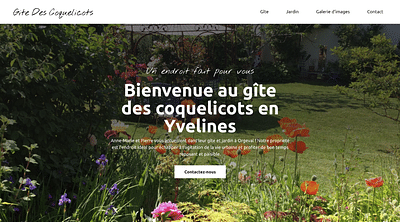 Gîte des coquelicots - Création de site internet