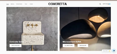 Development of the Concretta EU online store - Webseitengestaltung