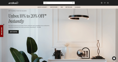 Artika: Shop Modern Lighting Fixtures - Growth Marketing