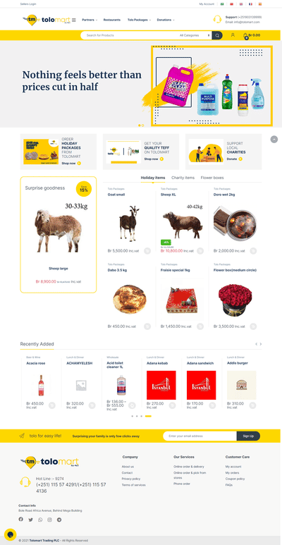 E-commerce website for toolo mart - Website Creation