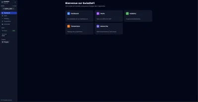 SwissDefi — dApp Next.js, Gnosis Pay & refonte WordPress - Aplicación Web