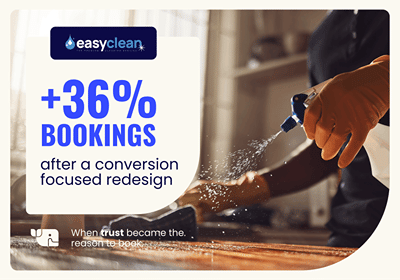 +11% conversion and +36% more bookings for EasyClean through CRO - Online Advertising