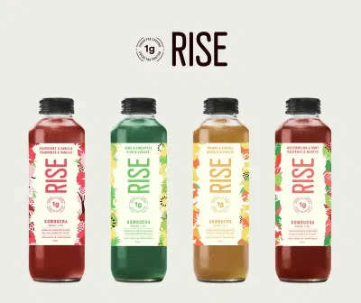Rise Kombucha Content Creation, Branding & Design - Branding & Positionering