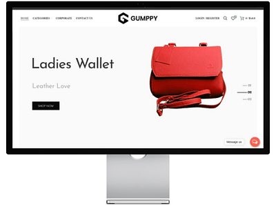 Gumppy - An e-commerce website - Webseitengestaltung