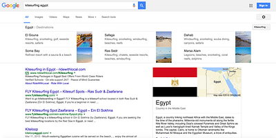 SEO campaign for a kitesurfing center in Egypt. - SEO