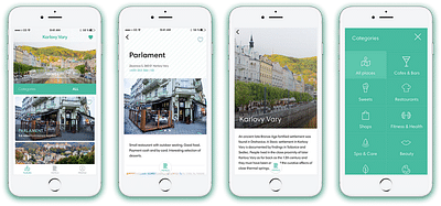 Application de guide pour Karlovy Vary, avec des i - Usabilidad (UX/UI)