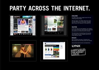 PARTY ACROSS THE INTERNET - Publicidad
