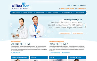 Elite IVF - Webseitengestaltung