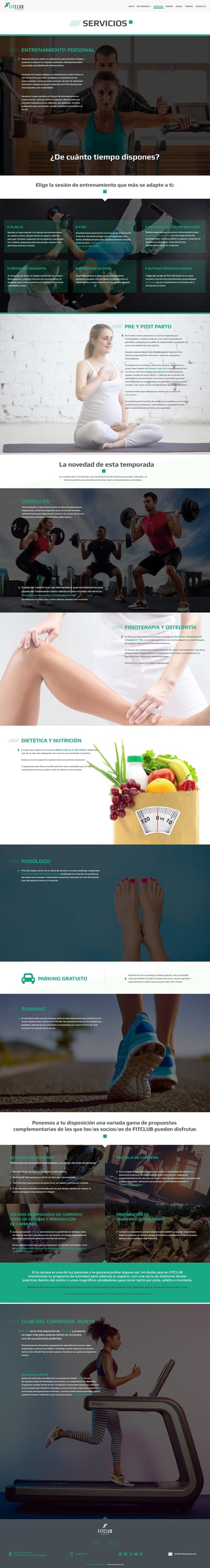 Web FitClub gym - SEO