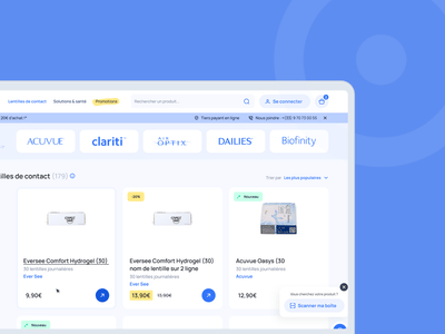 Lentille moins chère - Site web - Ergonomie (UX/UI)