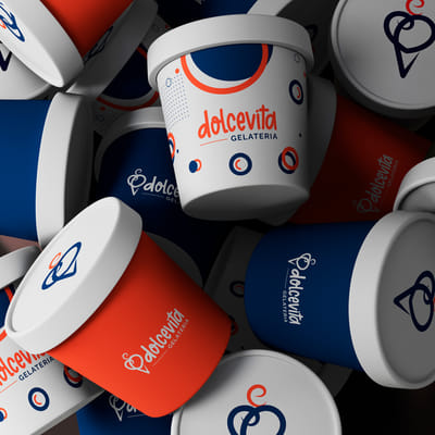 Branding & Packaging Dolcevita Gelateria - Branding y posicionamiento de marca