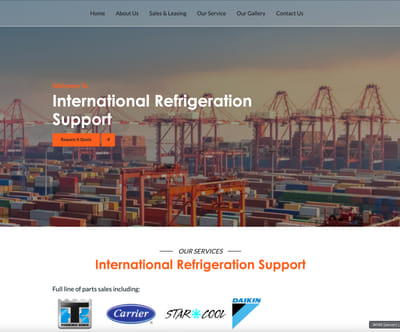 International Refrigeration Website - Webseitengestaltung