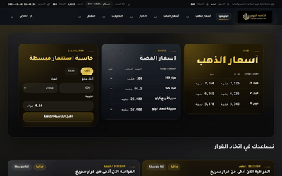 Dahab Alyoum gold and silver pricing platform - Software Development