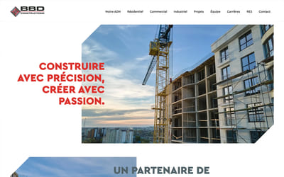 BBD Constructions - Création de site internet