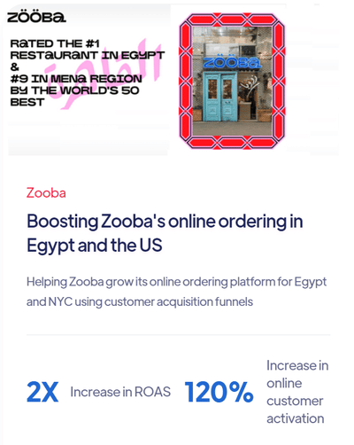 Boosting Zooba's online ordering in EG and the US - Social Media