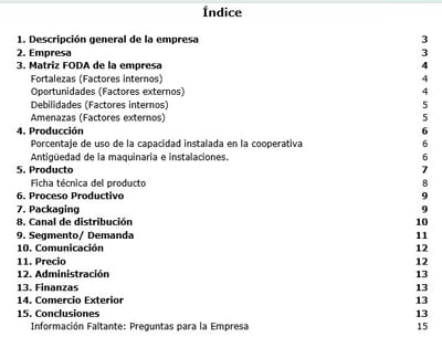 Diagnóstico de exportacion - Marktforschung