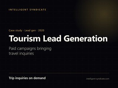 Tourism Lead Generation: paid travel inquiries - Advertising