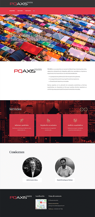 PQAXIS Consultores en Economía - Création de site internet